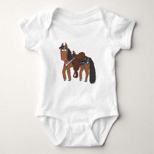 Cute Cartoon Western paard Romper