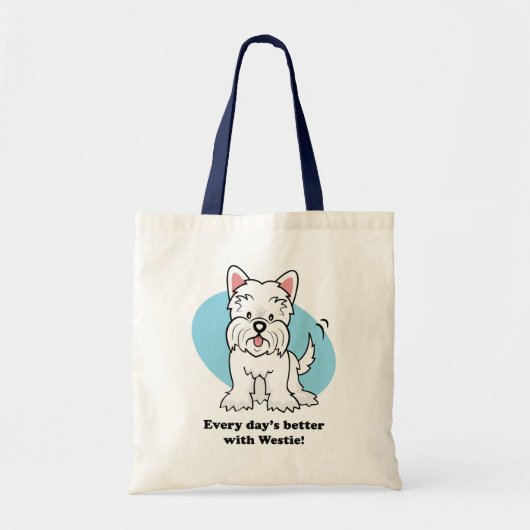 Cute Cartoon Westie Bag Tote Bag (Voorkant)