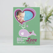 Cute Cartoon Whale Kind Classroom Valentijn Foto Kaart (Staand voorkant)