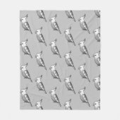Cute Cartoon Whiteface Cockatiel Birds Pattern Fleece Deken (Voorkant)