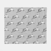 Cute Cartoon Whiteface Cockatiel Birds Pattern Fleece Deken (Voorkant (Horizontaal))