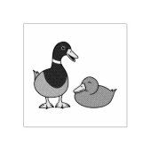 Cute Cartoon Wilde Eenden Paar Rubberstempel (Afrduk)