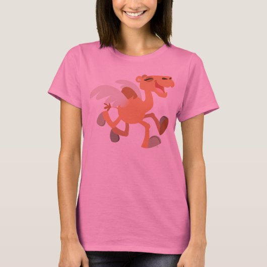 Cute Cartoon Winged-Camel Women T-Shirt (Voorkant)