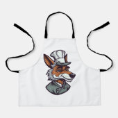 Cute Cartoon Wolf Chef Schattig Dier Grafisch Schort (Voorkant)