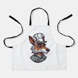 Cute Cartoon Wolf Chef Schattig Dier Grafisch Schort
