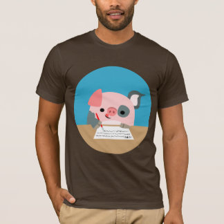 Cute Cartoon Writing Big T-Shirt