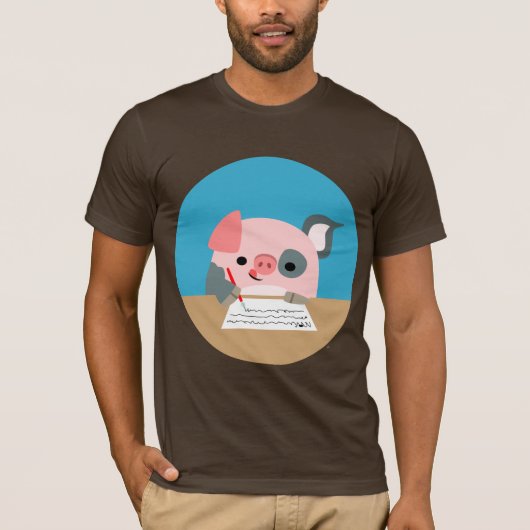 Cute Cartoon Writing Big T-Shirt (Voorkant)
