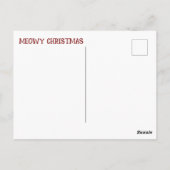 Cute Cartoon Xmas Cats Whimsical Meowy Christmas  Briefkaart (Achterkant)