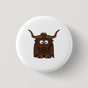 Cute Cartoon Yak Ronde Button 3,2 Cm