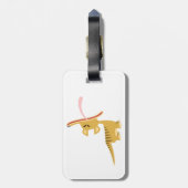 Cute Cartoon Yawning Thylacine Bagagelabel (Achterkant verticaal)