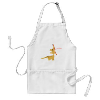 Cute Cartoon Yawning Thylacine Cooking Apron Standaard Schort