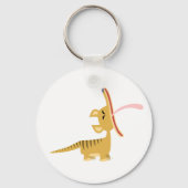 Cute Cartoon Yawning Thylacine Sleutelhanger (Voorkant)