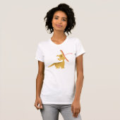 Cute Cartoon Yawning Thylacine Women T-Shirt (Voorkant volledig)