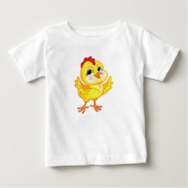 Cute cartoon yellow chicken