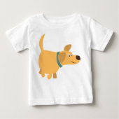 Cute Cartoon Yellow Labrador Baby T-Shirt (Voorkant)