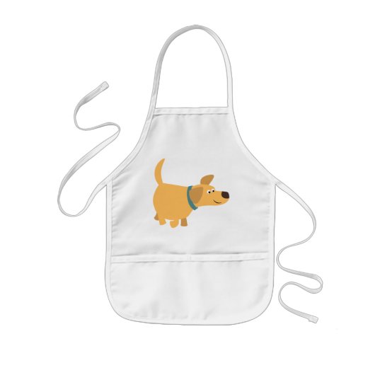 Cute Cartoon Yellow Labrador Children Schort (Voorkant)
