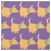Cute Cartoon Yellow Labrador Fabric Stof (Swatch)