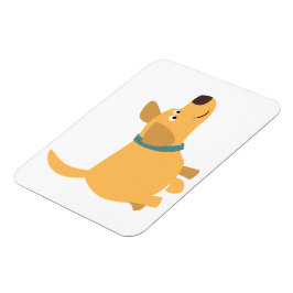 Cute Cartoon Yellow Labrador Flexible Magnet Magneet