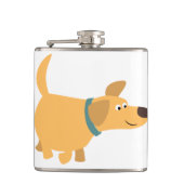 Cute Cartoon Yellow Labrador Hip Flask Heupfles (Voorkant)