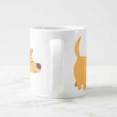 Cute Cartoon Yellow Labrador Jumbo Mok (Achterkant)