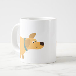 Cute Cartoon Yellow Labrador Jumbo Mok
