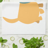 Cute Cartoon Yellow Labrador Kitchen Towel Theedoek (Gevouwen)