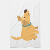 Cute Cartoon Yellow Labrador Kitchen Towel Theedoek (Verticaal)