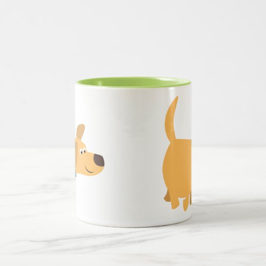 Cute Cartoon Yellow Labrador Mok (Center)