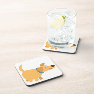 Cute Cartoon Yellow Labrador Onderzetters Set