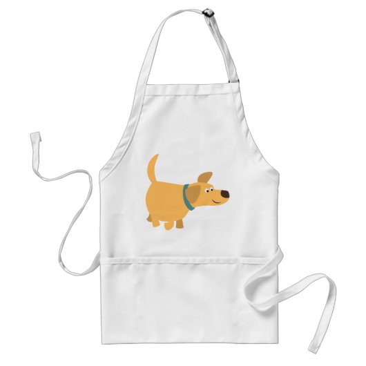 Cute Cartoon Yellow Labrador Schort (Voorkant)