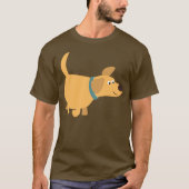 Cute Cartoon Yellow Labrador T-Shirt (Voorkant)