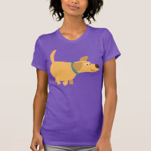 Cute Cartoon Yellow Labrador Women T-Shirt