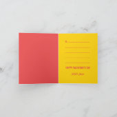 Cute Cartoon Yellow Whale Kind Valentijn Fotokaart Feestdagen Kaart (Binnen)