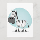 Cute Cartoon Zebra Briefkaart (Voorkant)