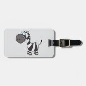 Cute Cartoon Zebra Funny Animal Character Bagagelabel (Voorkant horizontaal)