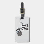 Cute Cartoon Zebra Funny Animal Character Bagagelabel (Voorkant verticaal)