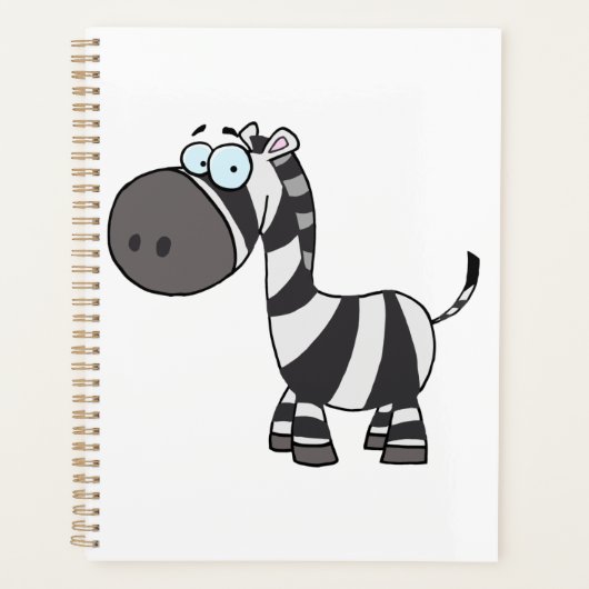 Cute Cartoon Zebra Funny Animal Character Planner (Voorkant)