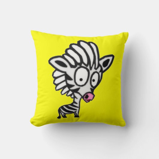 Cute Cartoon Zebra Kussen (Voorkant)