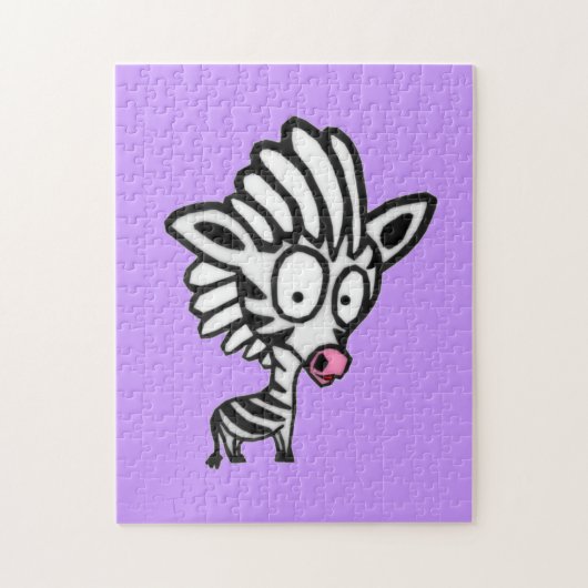 Cute Cartoon Zebra Legpuzzel (Verticaal)