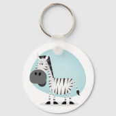 Cute Cartoon Zebra Sleutelhanger (Voorkant)