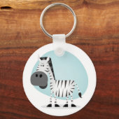 Cute Cartoon Zebra Sleutelhanger (Voorkant)