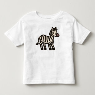 Cute Cartoon Zebra Toddler Shirt