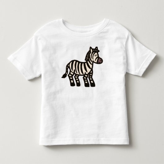 Cute Cartoon Zebra Toddler Shirt (Voorkant)