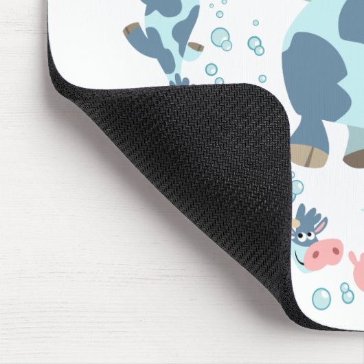 Cute Cartoon Zee Cows mousemat Muismat (Hoek)