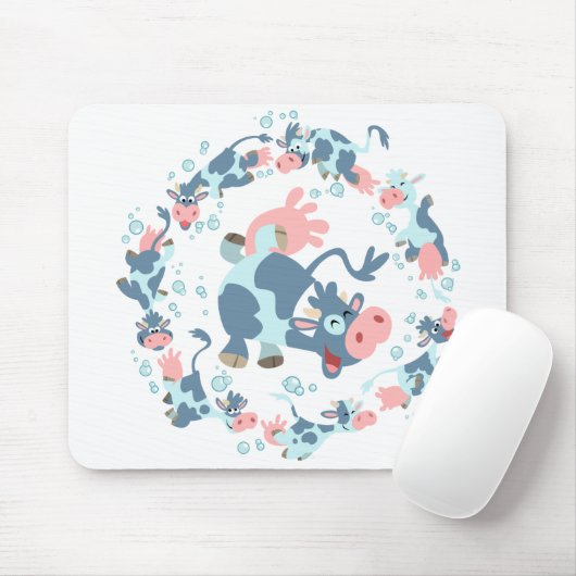 Cute Cartoon Zee Cows mousemat Muismat (Met muis)
