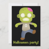 Cute Cartoon Zombie Kaart (Voorkant)