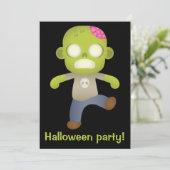 Cute Cartoon Zombie Kaart (Staand voorkant)