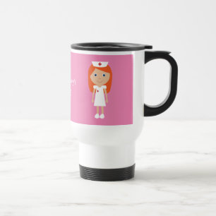 Cute Cartoon Zurse Red Hair Gepersonaliseerd Reisbeker
