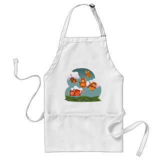 Cute Cartoon Zwevende Hooglanders Schort