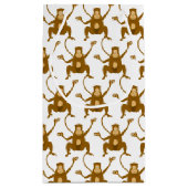 Cute Cartooon Monkey Animal Zoo Birthday Party Klein Cadeauzakje (Achterkant)